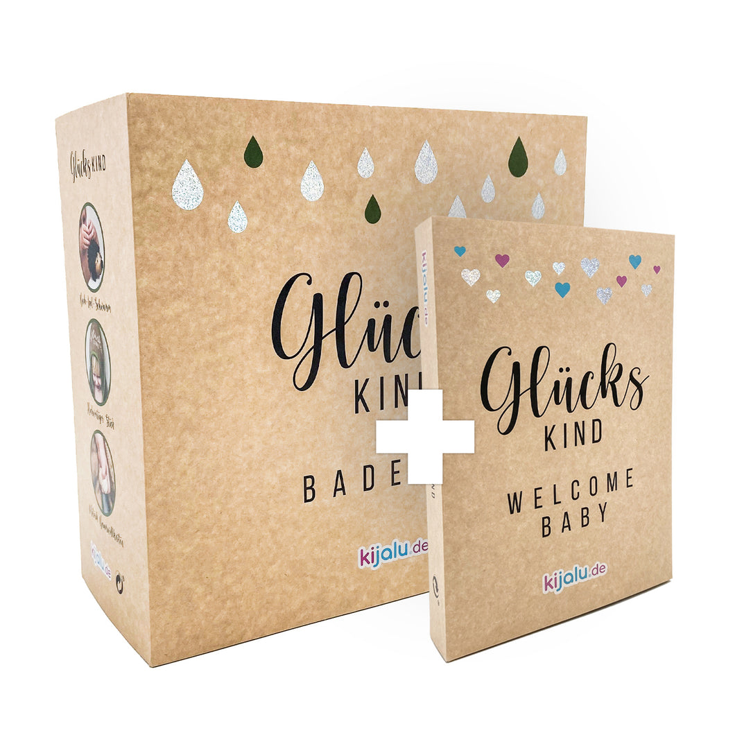 Badeset Grün + Welcome Baby Box